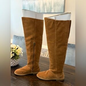 Tan Knee-High Suede UGG Boots